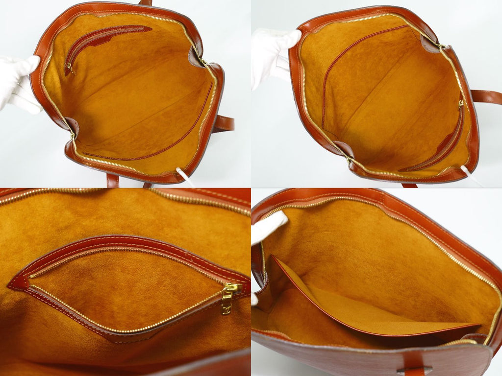 Louis Vuitton LV Lussac Epi Leather Shoulder Bag Tote Brown — view 8