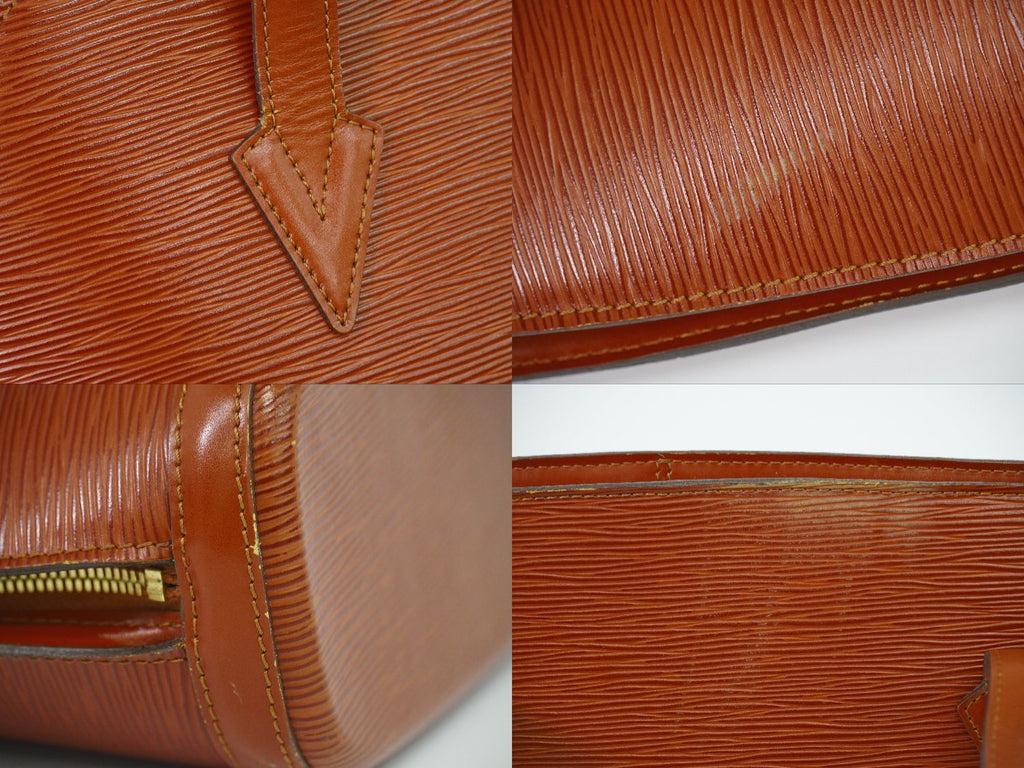 Louis Vuitton LV Lussac Epi Leather Shoulder Bag Tote Brown — view 7