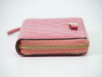 Gucci Guccissima Leather Zip Around Wallet Pink — view 4