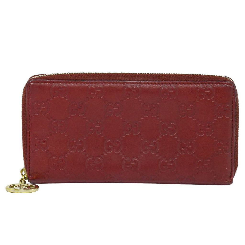 Gucci Interlocking Guccissima Leather Zip Around Wallet