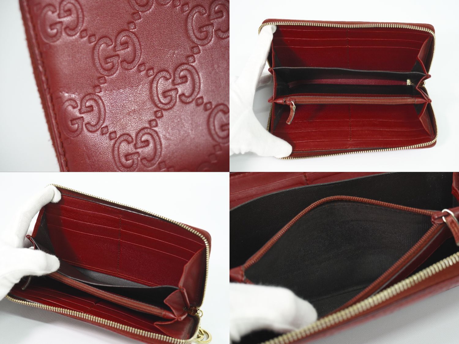Gucci Interlocking Guccissima Leather Zip Around Wallet — view 8