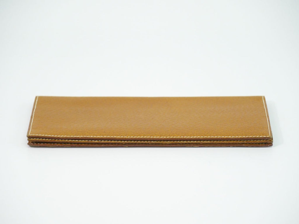 Hermes Leather Billfold Wallet Brown — view 3