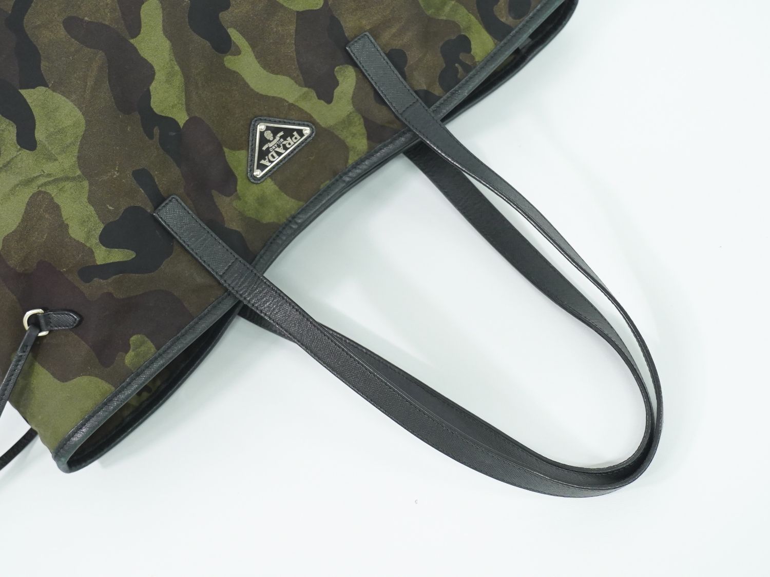 Prada Camouflage Shoulder Bag Tote Nylon Khaki — view 4