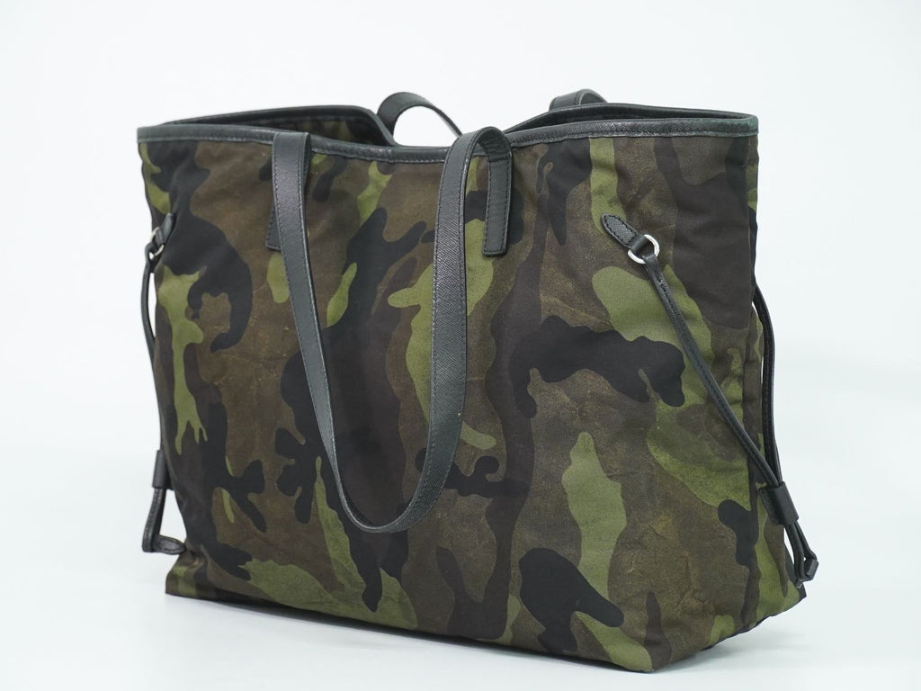 Prada Camouflage Shoulder Bag Tote Nylon Khaki — view 2