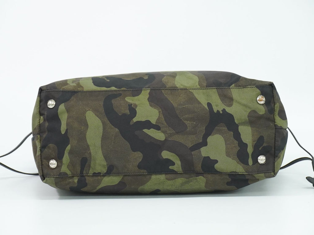 Prada Camouflage Shoulder Bag Tote Nylon Khaki — view 3