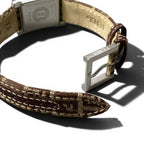 Fendi Watch Zucchino Square Brown Leather — view 7