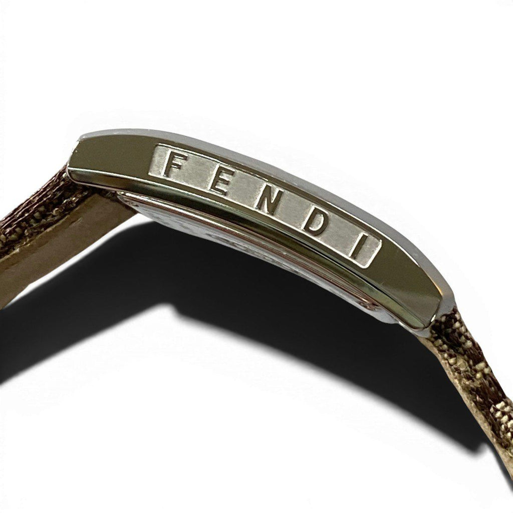 Fendi Watch Zucchino Square Brown Leather — view 8