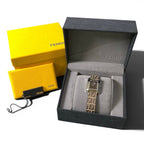 Fendi Watch Zucchino Square Brown Leather