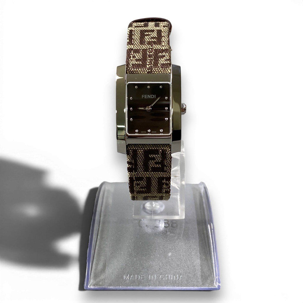 Fendi Watch Zucchino Square Brown Leather — view 4