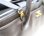 Chanel Black Grained Calf Gold 2-Way Executive Tote — view 7