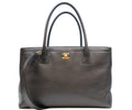 Chanel Black Grained Calf Gold 2-Way Executive Tote