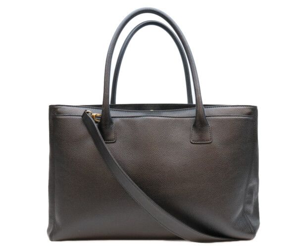 Chanel Black Grained Calf Gold 2-Way Executive Tote — view 3