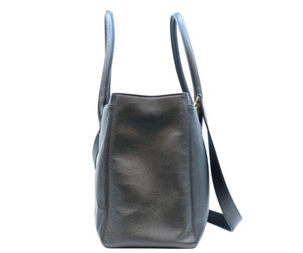 Chanel Black Grained Calf Gold 2-Way Executive Tote — view 2