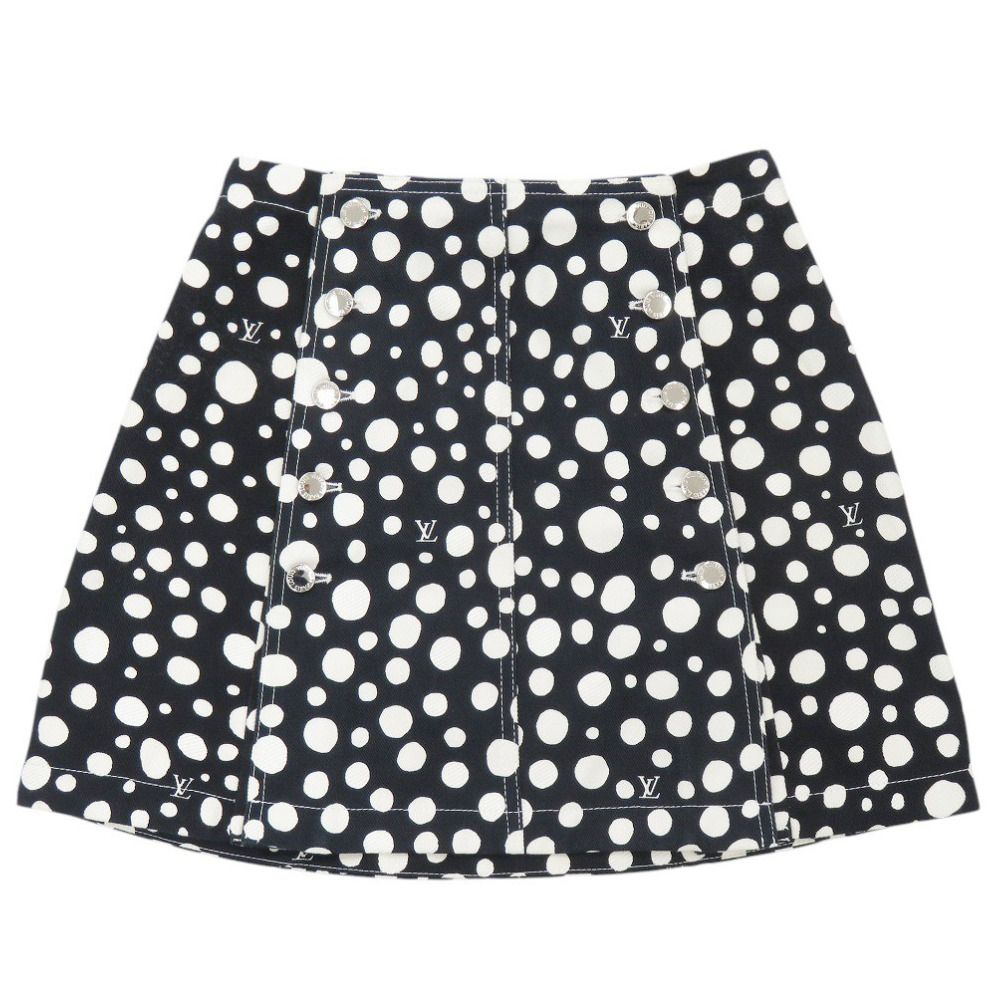 Louis Vuitton Yayoi Kusama Infinity Dot Cotton Black White Mini Skirt — view 2