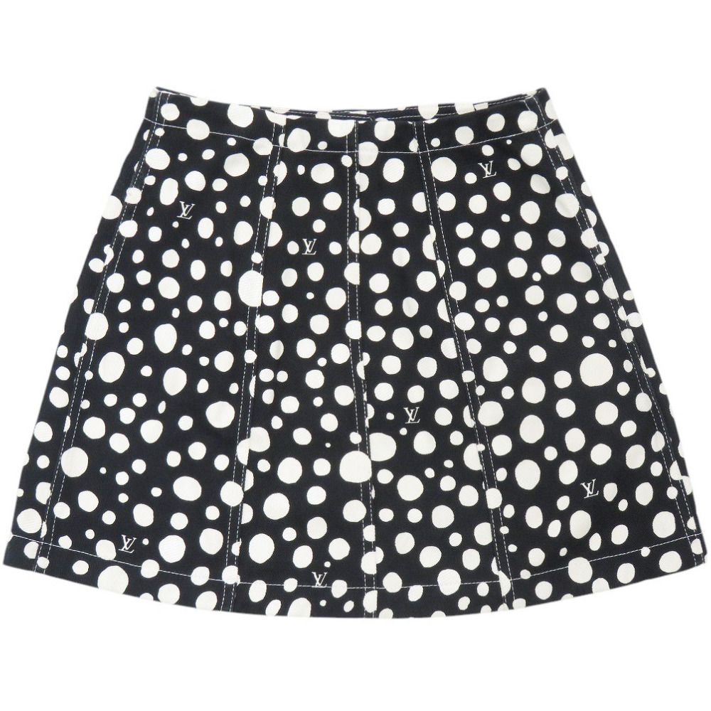 Louis Vuitton Yayoi Kusama Infinity Dot Cotton Black White Mini Skirt