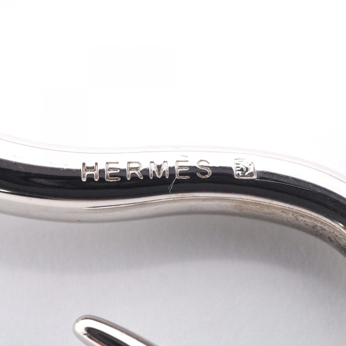 Hermes Bracelet Jumbo Hook Gold Plated Leather Silver Brown — view 5