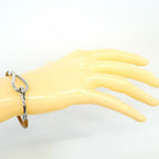 Hermes Bracelet Jumbo Hook Gold Plated Leather Silver Brown — view 6