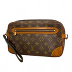 Louis Vuitton Clutch Monogram Marly Dragonne GM Brown