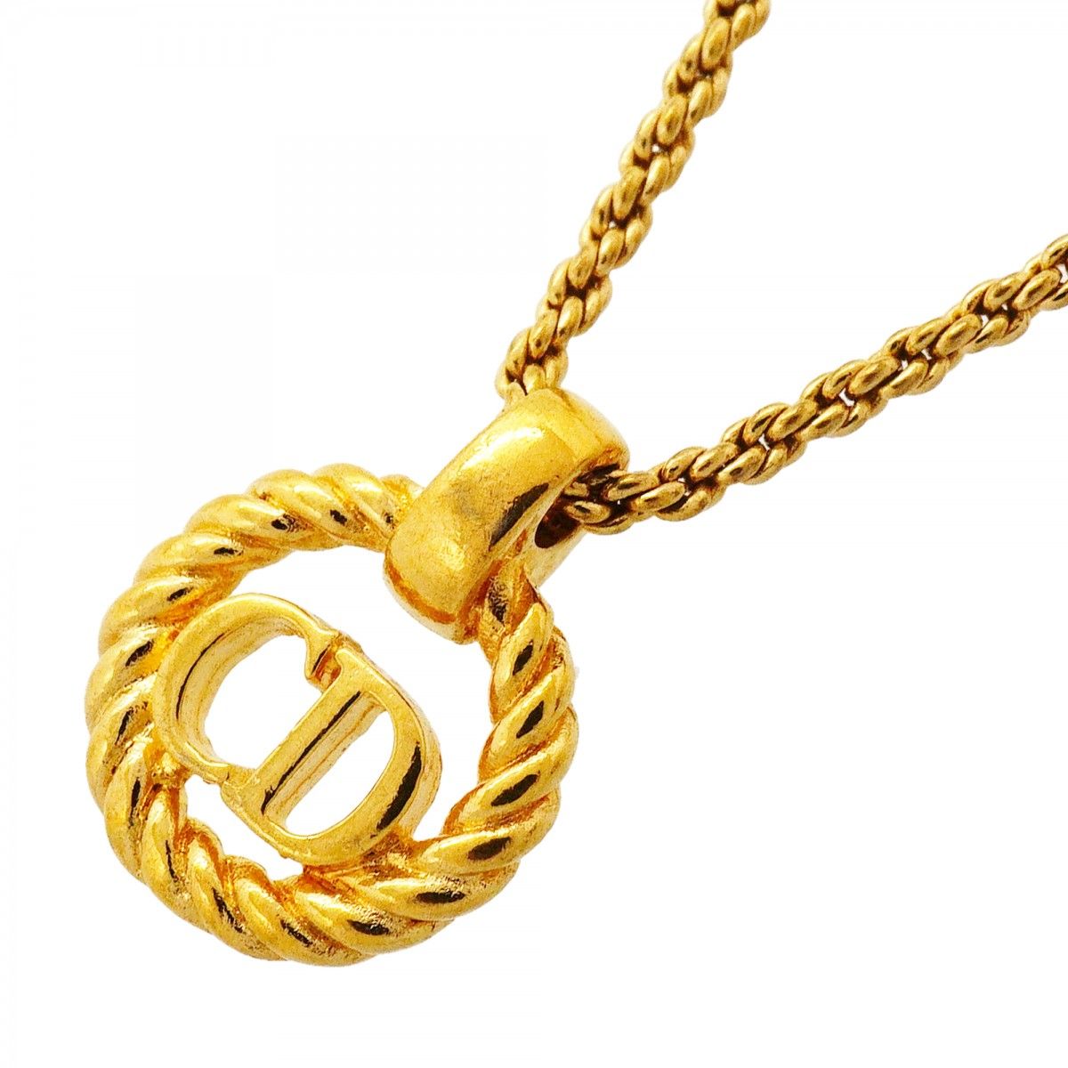 Dior Necklace CD Logo Gold Plated