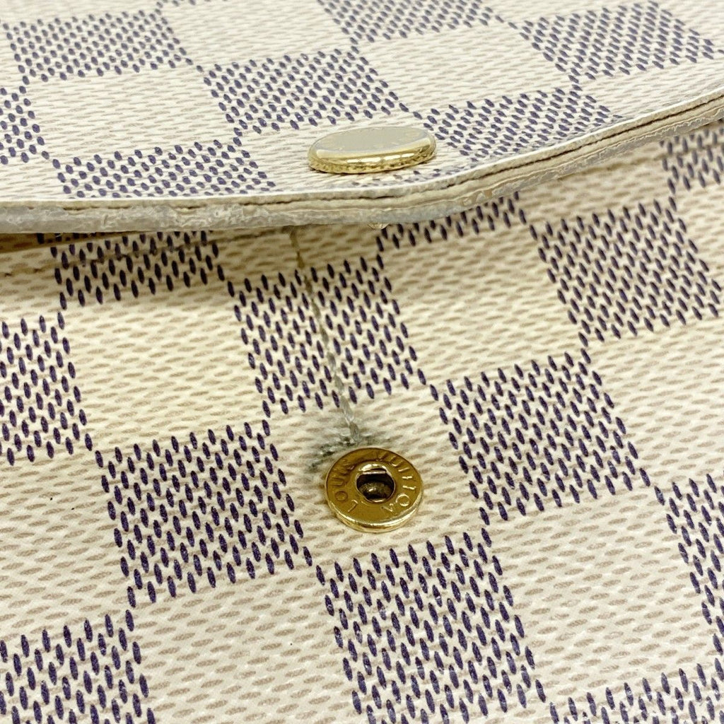 Louis Vuitton Wallet Damier Azur Portefeuille Sarah White — view 9