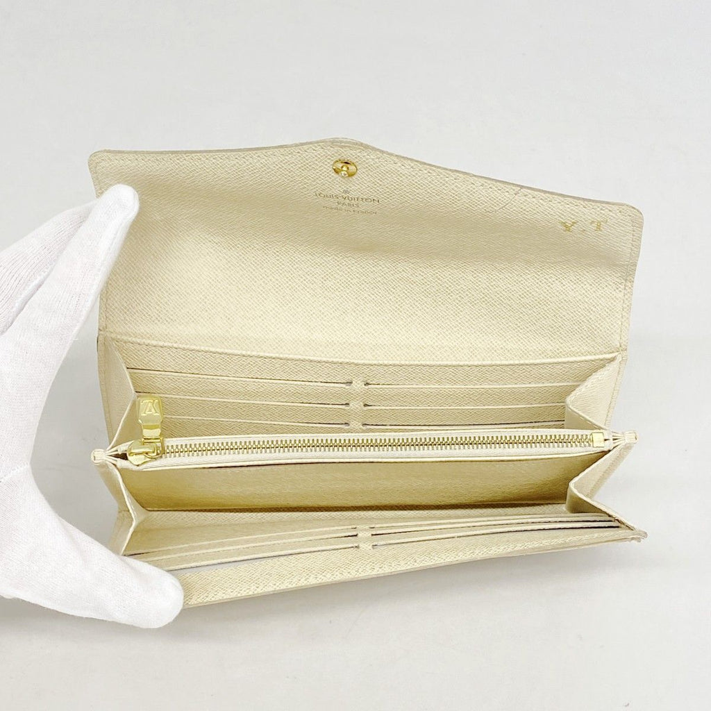 Louis Vuitton Wallet Damier Azur Portefeuille Sarah White — view 3
