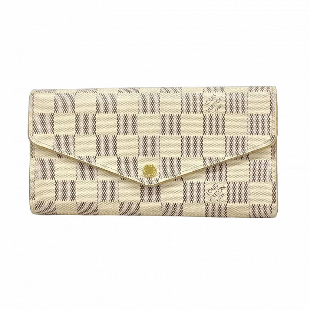 Louis Vuitton Wallet Damier Azur Portefeuille Sarah White