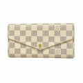 Louis Vuitton Wallet Damier Azur Portefeuille Sarah White