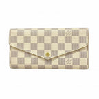 Louis Vuitton Wallet Damier Azur Portefeuille Sarah White