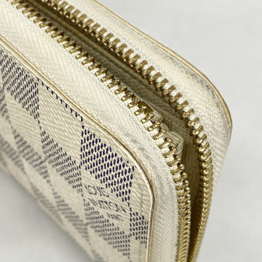 Louis Vuitton Wallet Damier Azur Zippy White — view 6