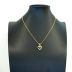 Dior Necklace CD Logo Heart Motif Gold Plated Rhinestone — view 5
