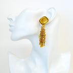 Chanel Earrings Vintage CC Logo Gold Plated — view 5