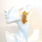 Chanel Earrings Vintage CC Logo Gold Plated — view 5