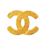 Chanel Brooch Vintage CC Logo Gold Plated