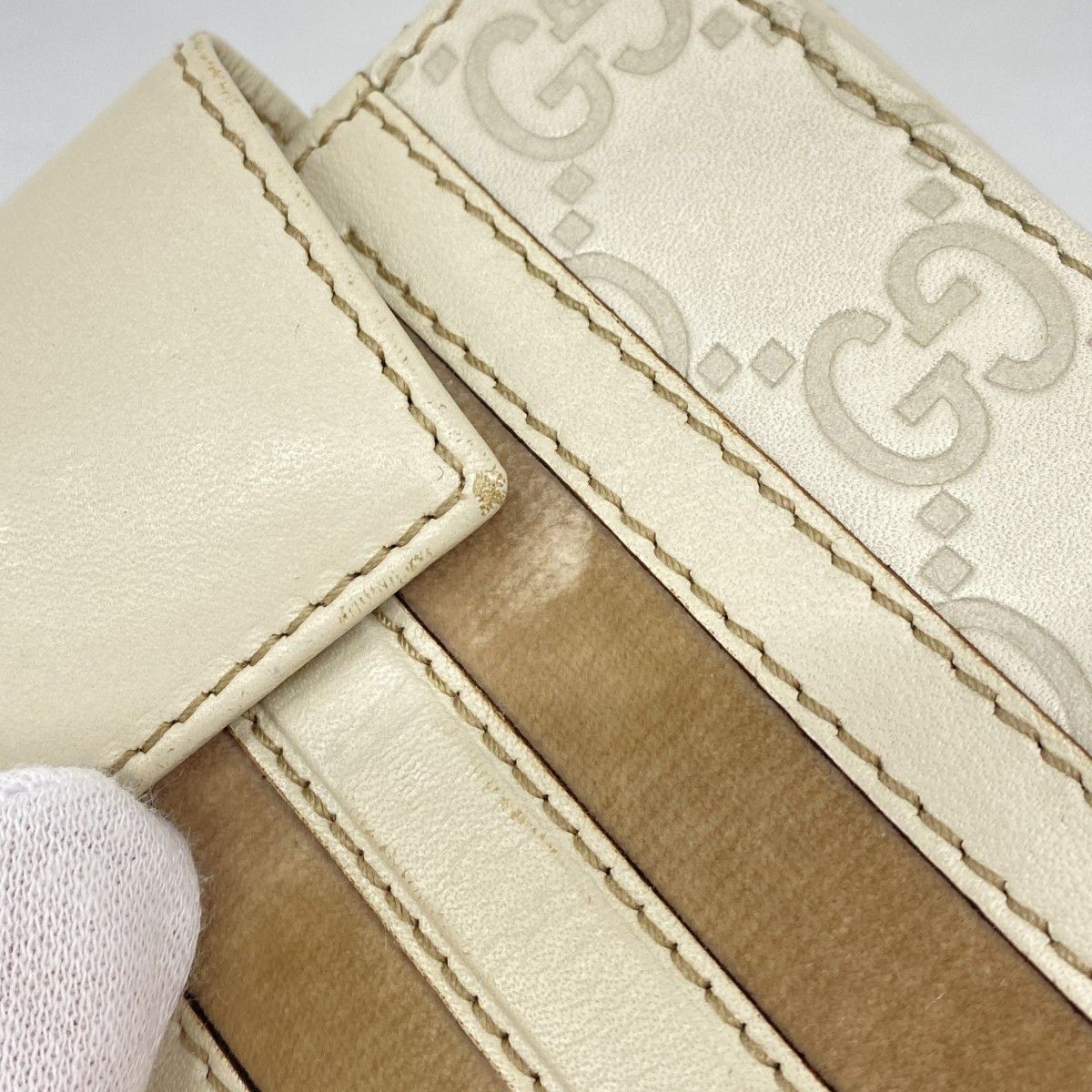 Gucci Wallet Guccissima Leather Beige Gold — view 7
