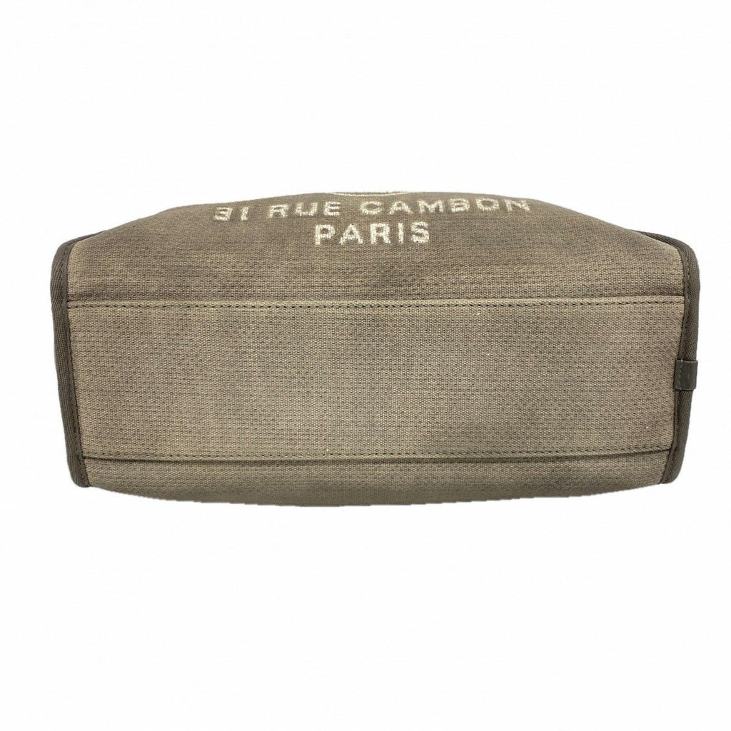 Chanel Handbag Deauville Canvas Gray Silver 2-Way — view 3