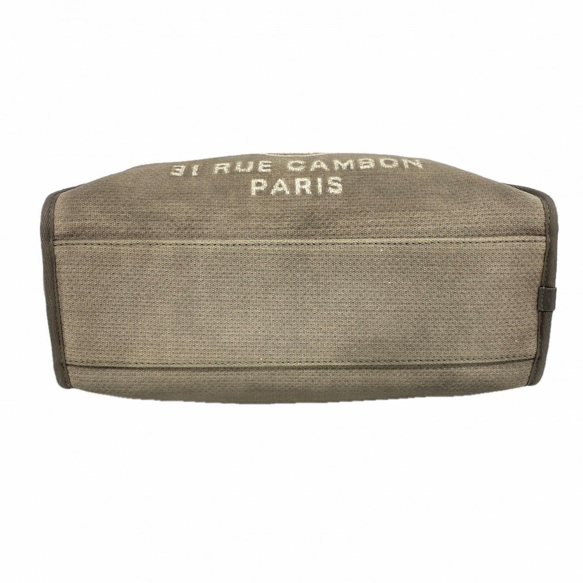 Chanel Handbag Deauville Canvas Gray Silver 2-Way — view 3