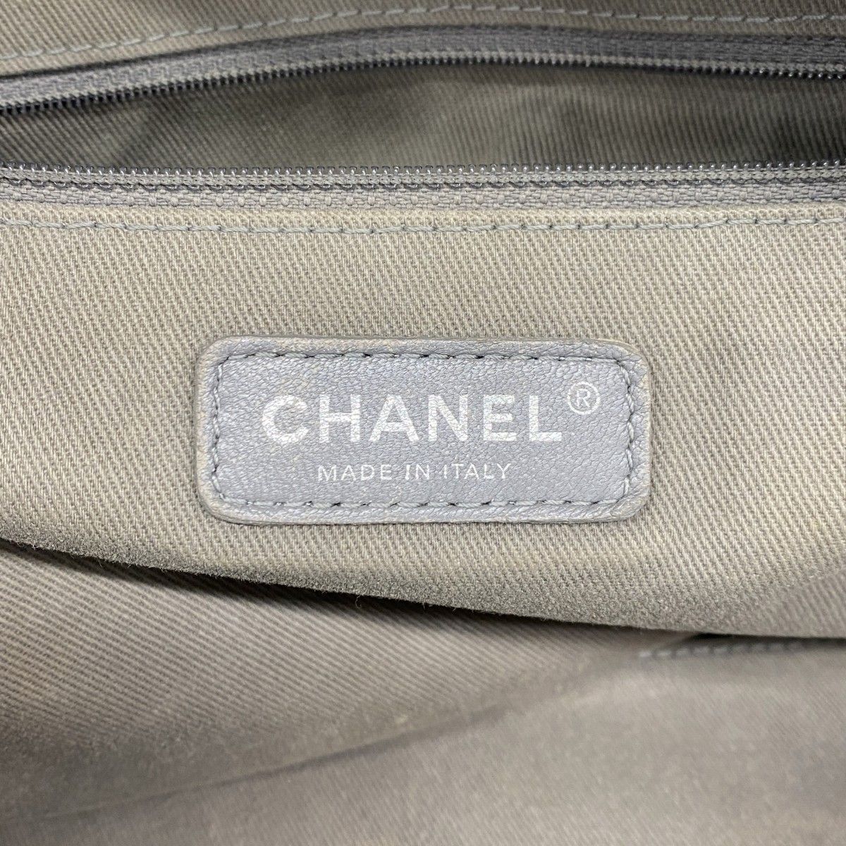 Chanel Handbag Deauville Canvas Gray Silver 2-Way — view 5