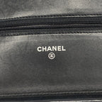 Chanel Shoulder Wallet Camellia Lambskin Black Silver — view 5