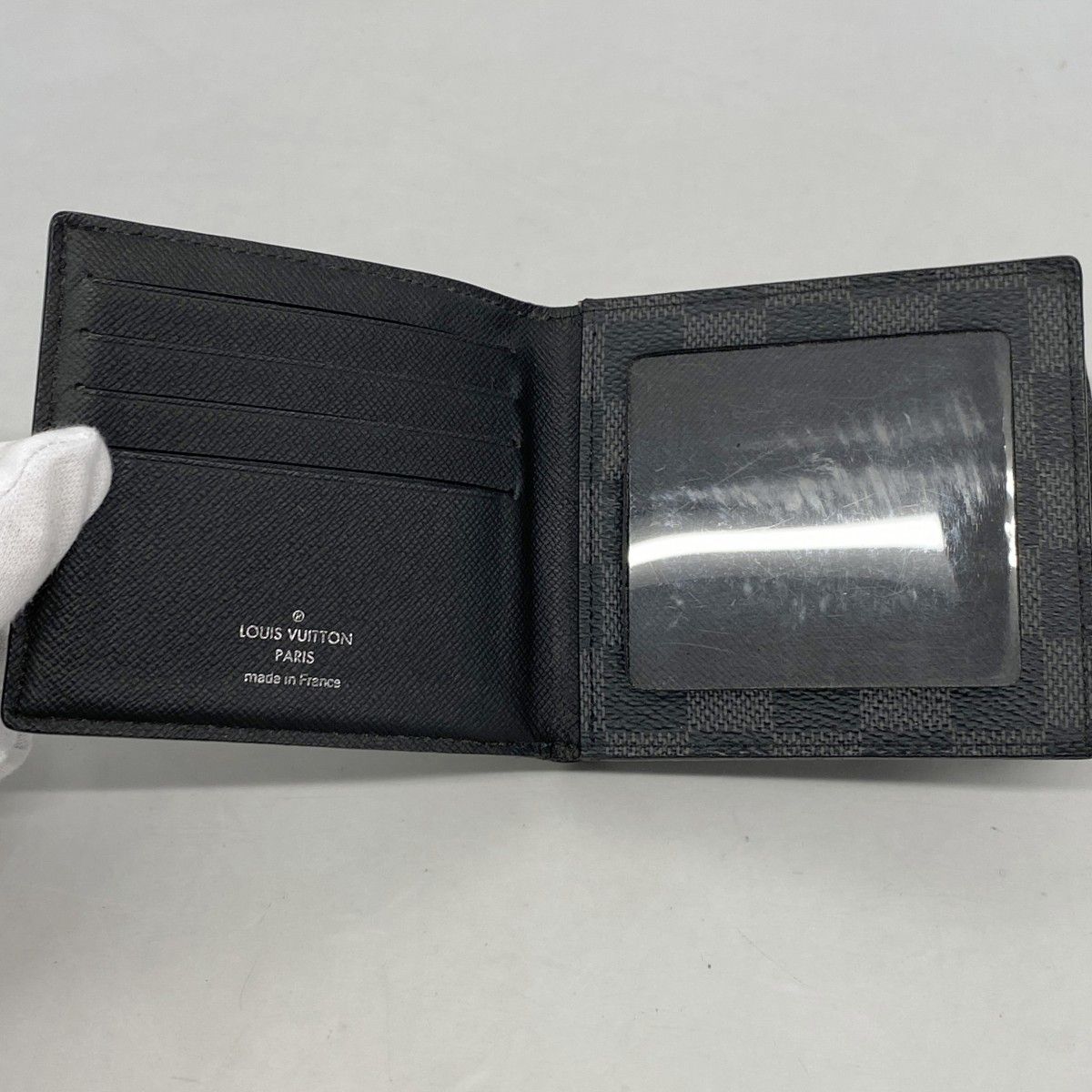 Louis Vuitton Wallet Damier Graphite Portefeuille Amerigo NM Black — view 3