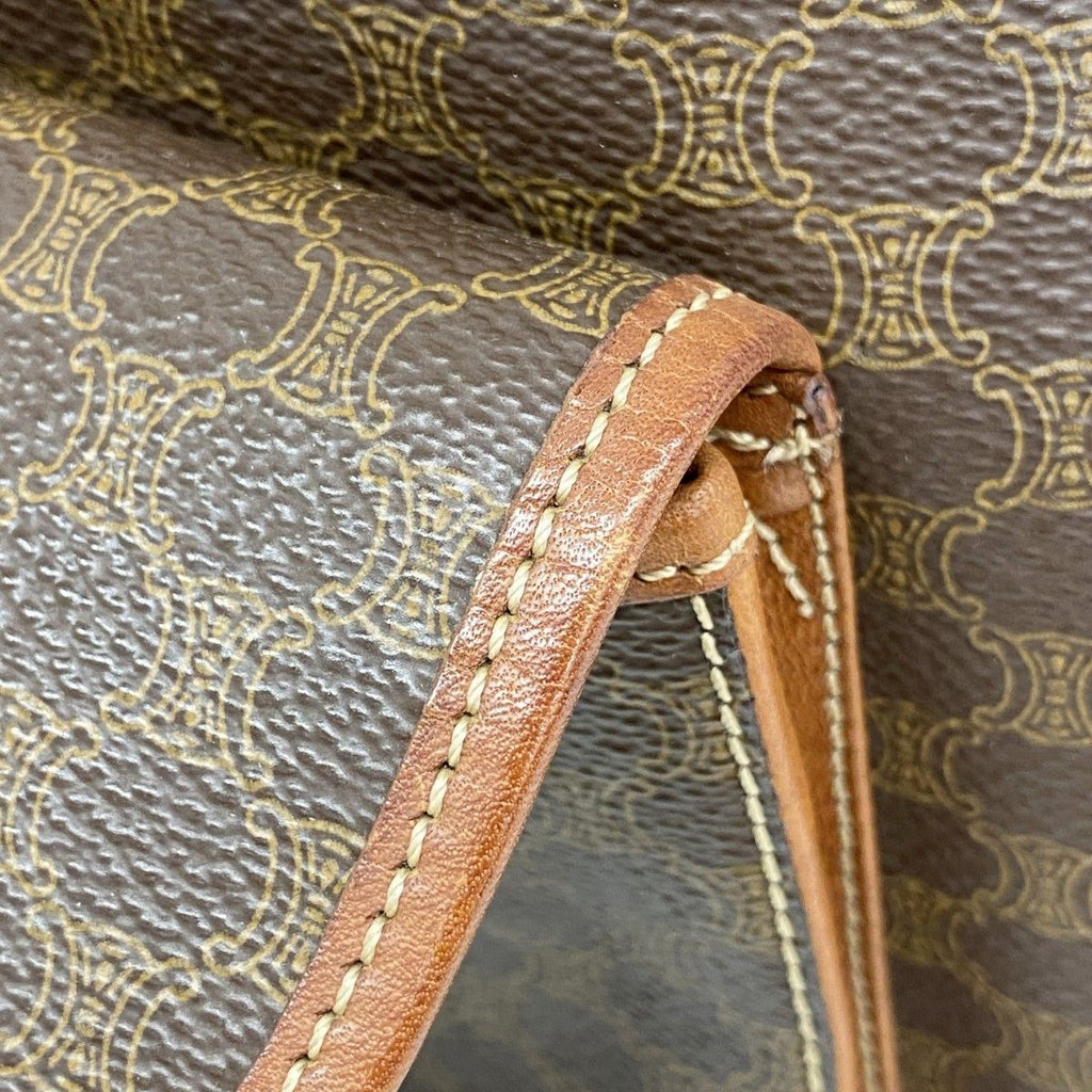 Celine Handbag Macadam Brown Gold — view 9