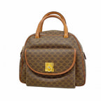 Celine Handbag Macadam Brown Gold