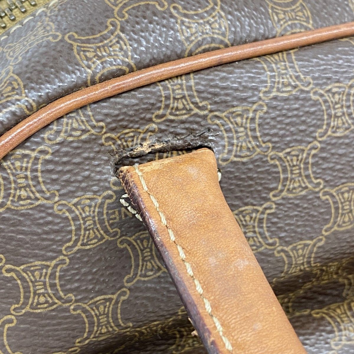 Celine Handbag Macadam Brown Gold — view 7