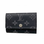 Louis Vuitton Key Case Monogram Eclipse Multicles 6 Black Key Holder