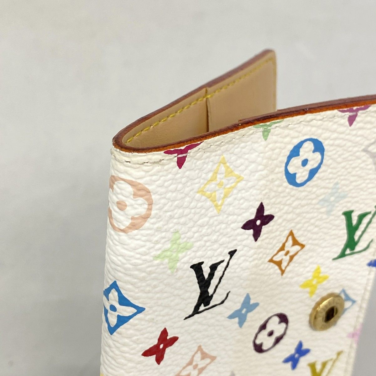 Louis Vuitton Notebook Cover Monogram Multicolor Agenda Mini Blanc — view 5