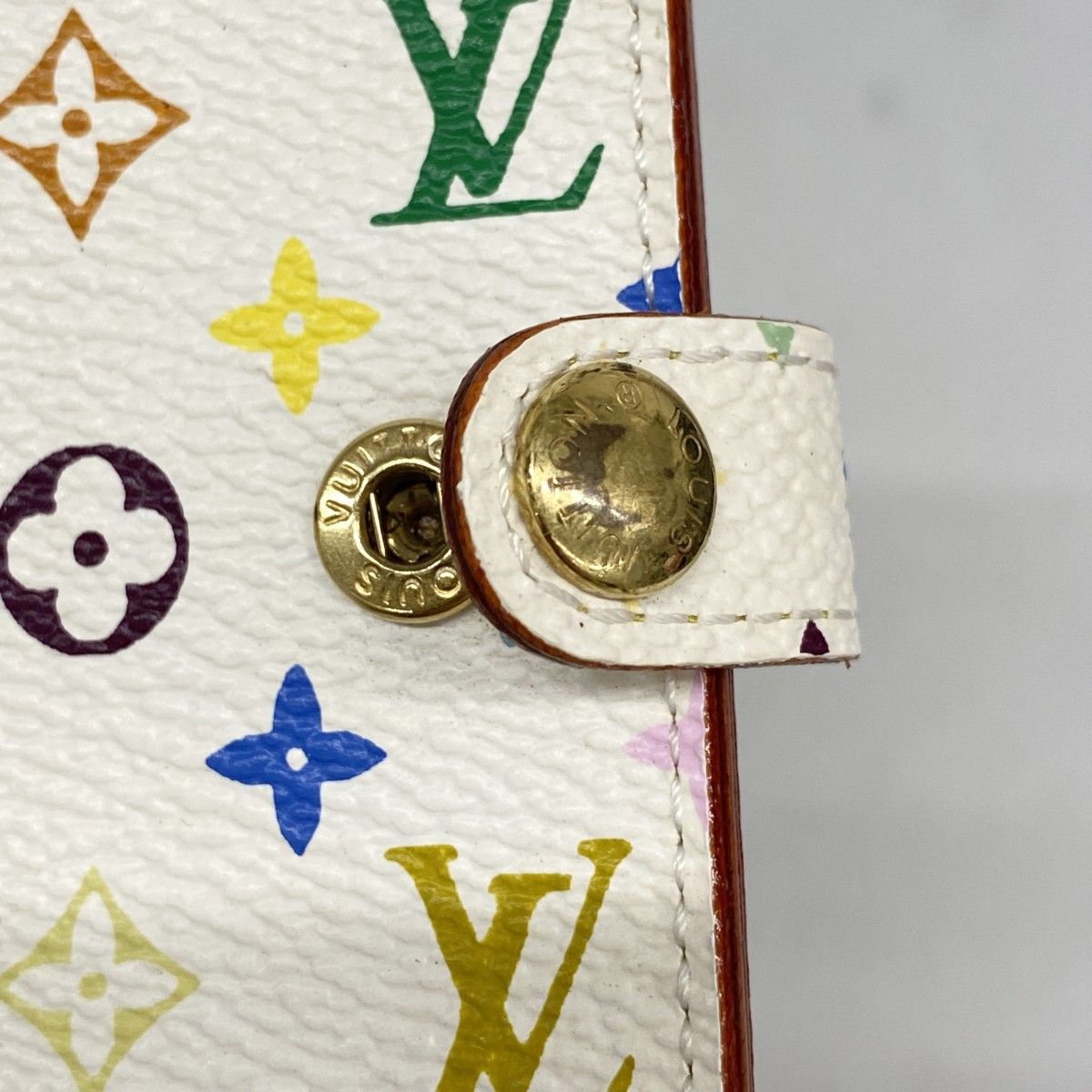 Louis Vuitton Notebook Cover Monogram Multicolor Agenda Mini Blanc — view 7