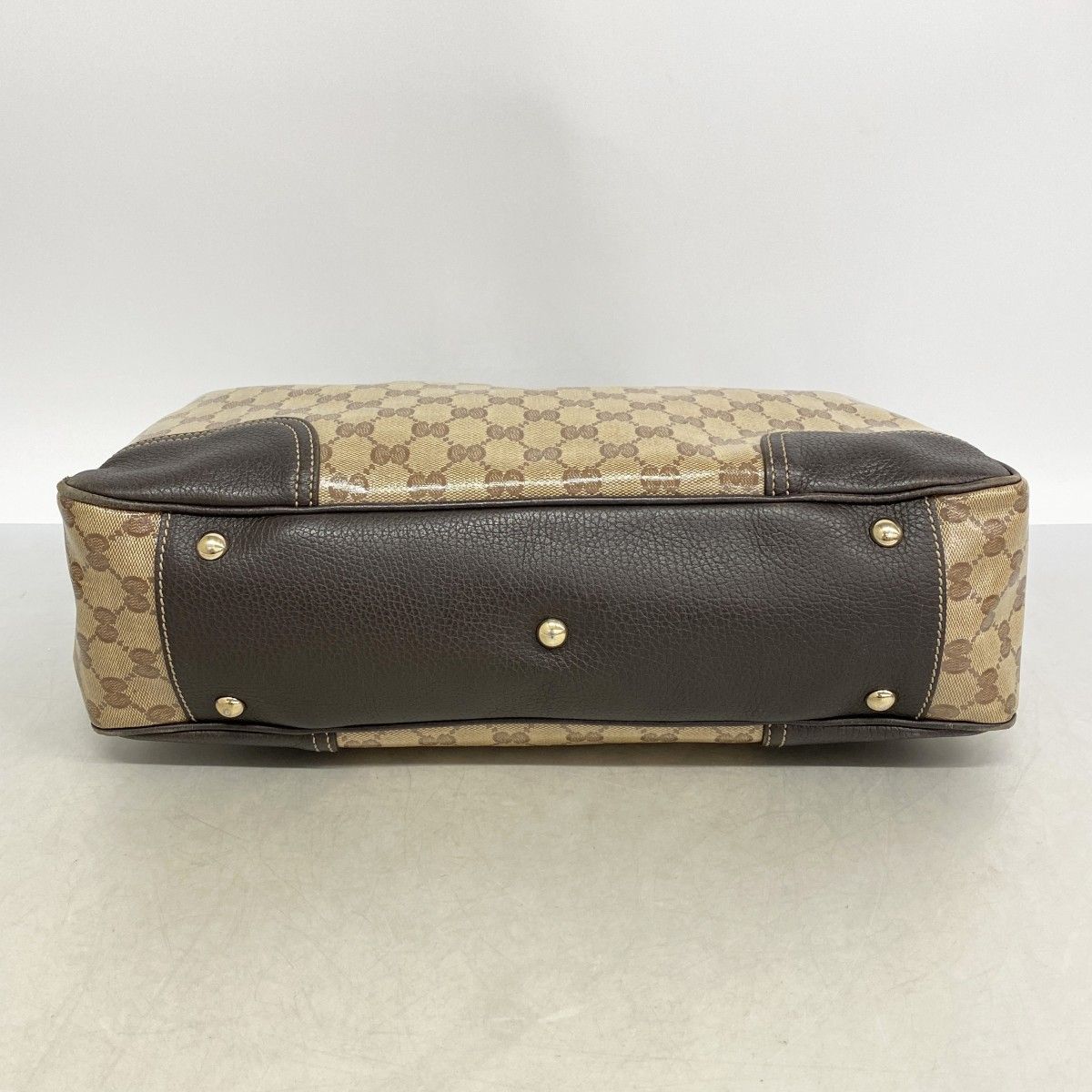 Gucci Tote GG Crystal Beige Brown Champagne Gold — view 3