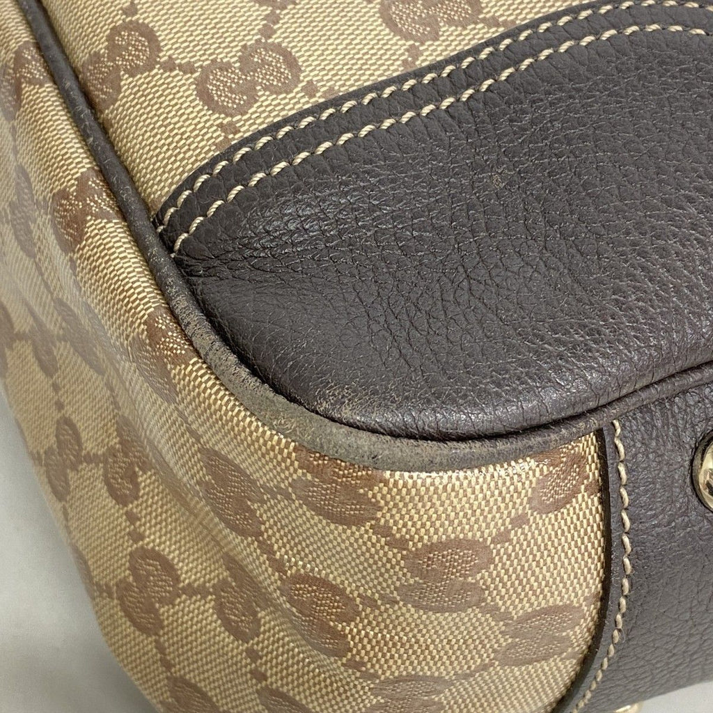 Gucci Tote GG Crystal Beige Brown Champagne Gold — view 6