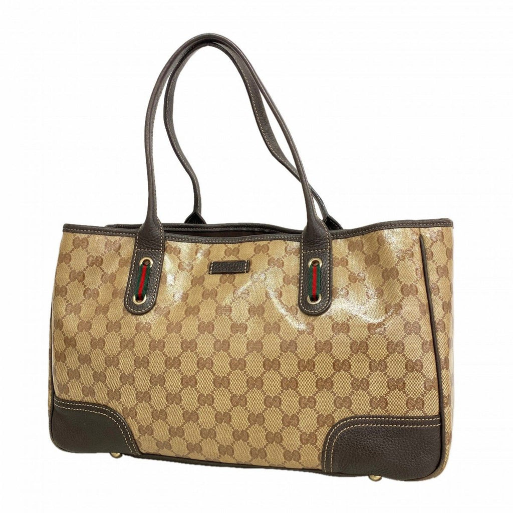 Gucci Tote GG Crystal Beige Brown Champagne Gold