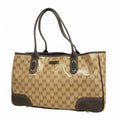 Gucci Tote GG Crystal Beige Brown Champagne Gold