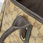 Gucci Tote GG Crystal Beige Brown Champagne Gold — view 9